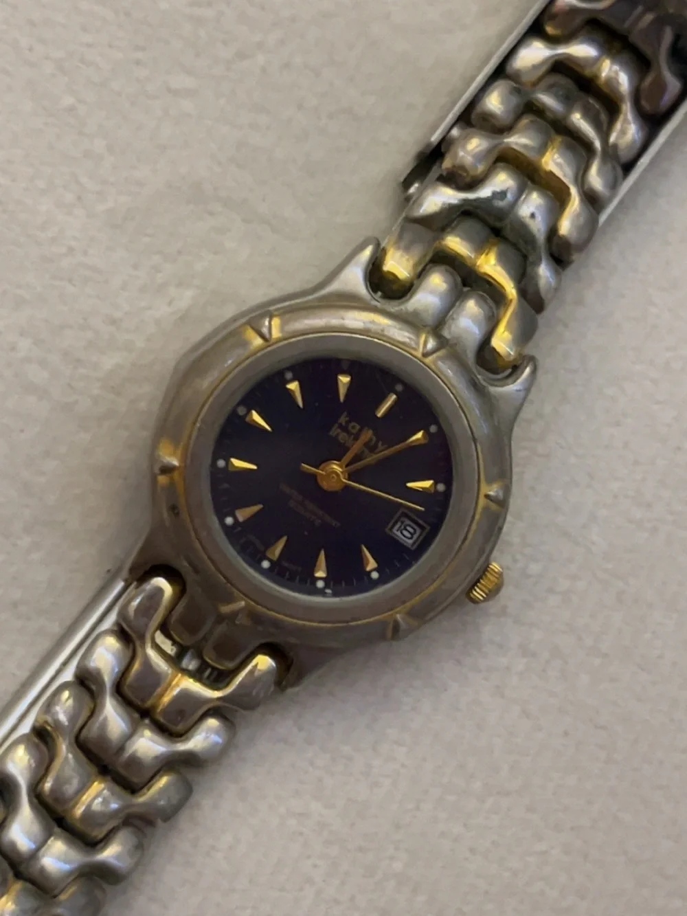 Two-Tone Watch — Black Dial with Gold Accents